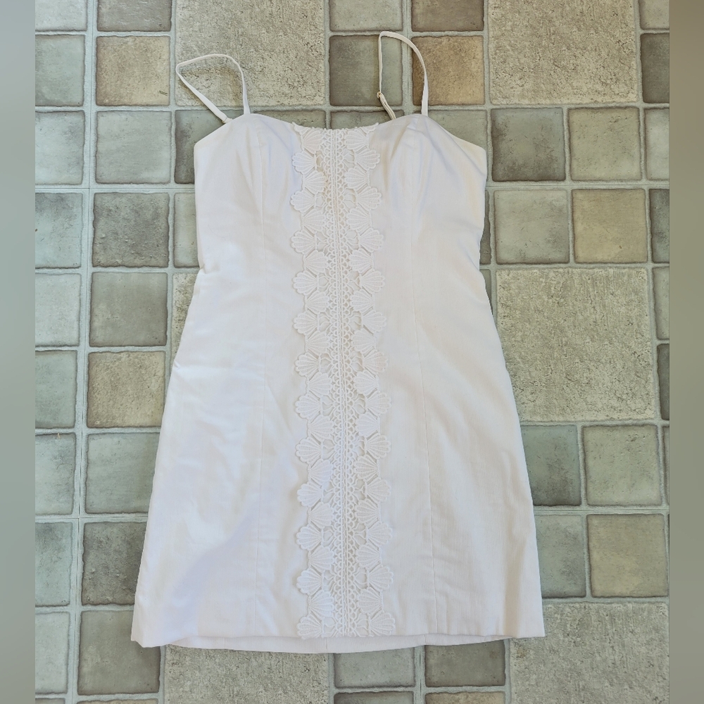 Lilly Pulitzer White Shelli Stretch Dress Size 2